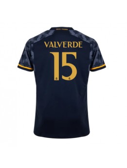Real Madrid Federico Valverde #15 Replika Borta Kläder 2023-24 Kortärmad